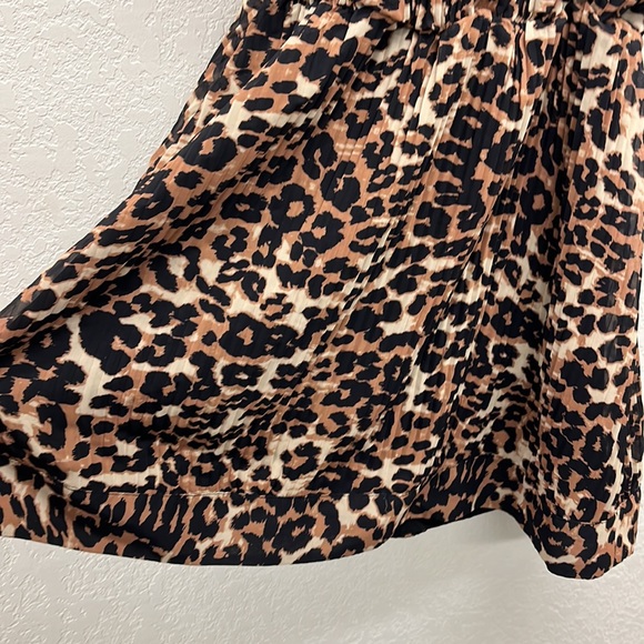 Milly Minis Short Flutter Sleeve Animal Print Leopard Dress 12 - Picture 2 of 9